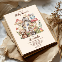 Hermosos animales de bosque de hierba de madera de