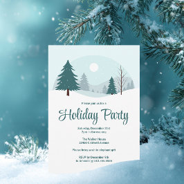 Invitación Hermosos árboles de Navidad Fiesta de Invierno