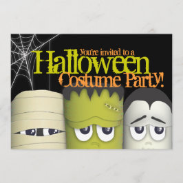 Invitación Hermosos monstruos y Fiesta de disfraces de Hallow