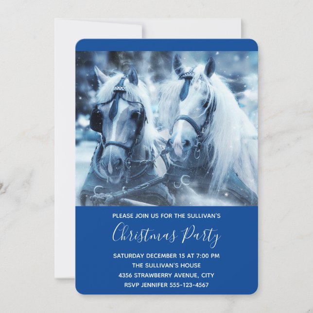 Invitación Hermosos Navidades de fotografía de invierno del e (Anverso)