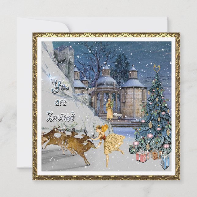 Invitación Hermosos Navidades Fiesta para todos (Anverso)