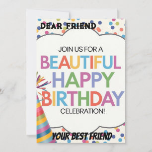 Invitación Hermosos Recuerdos de celebración de cumpleaños fe