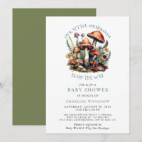 Hermosos y encantadores hongos Woodland Baby Showe