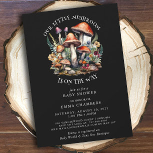 Invitación Hermosos y encantadores hongos Woodland Baby Showe