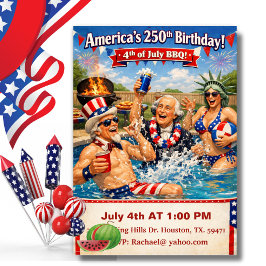 Invitación Héroes de América celebrando la parrillada del 250