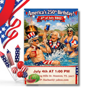 Invitación Héroes de América celebrando la parrillada del 250