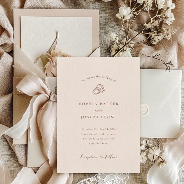 Invitación Herradura minimalista | Boda Neutral y Marrón (Subido por el creador)