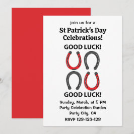Invitación Herradura Suerte Día de San Patricio Herradura