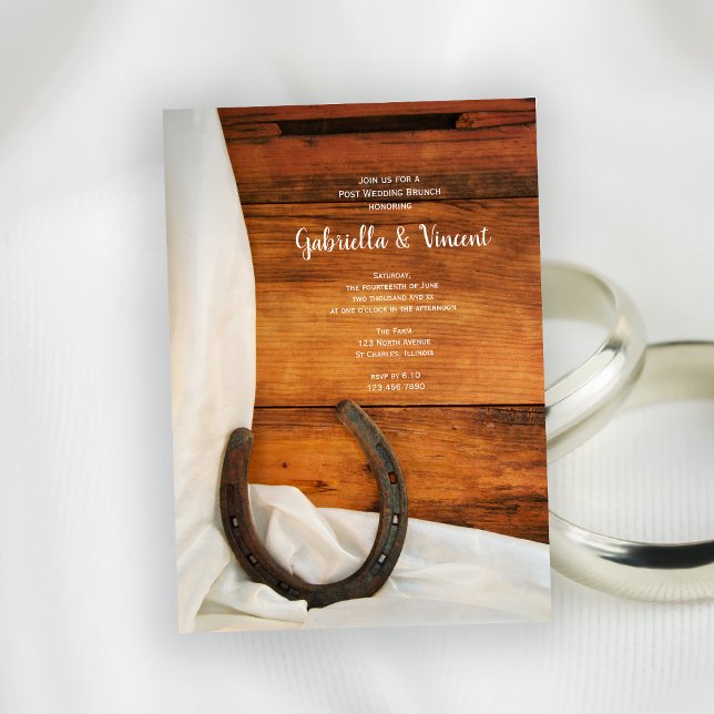 Invitación Herradura y satén País Boda Brunch (Subido por el creador)