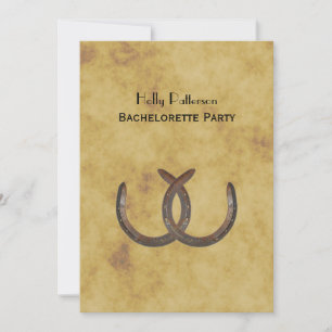 Invitación Herraduras Rústicas Dolorosas BG V Bachelorette