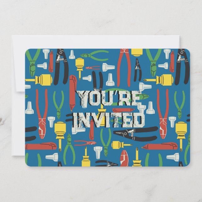 Invitación Herramientas eléctricas del comercio (Anverso)