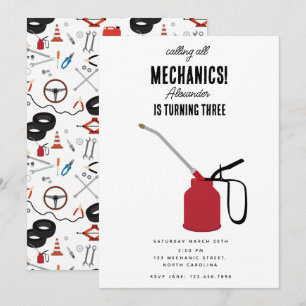 Invitación Herramientas mecánicas de automóviles para automóv