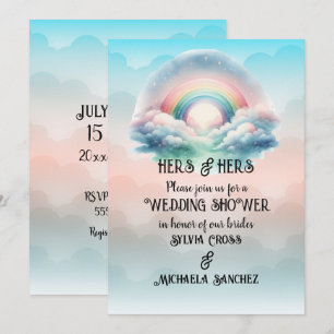 Invitación HERS & HERS Ducha de Boda Lesbiana