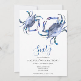 Invitación Hervidad de cangrejo azul 60 cumpleaños | código Q