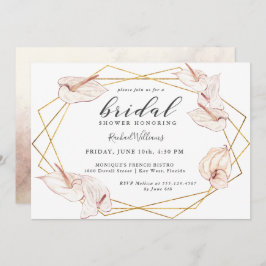 Invitación Hervidad tropical de anurios Floral de novias
