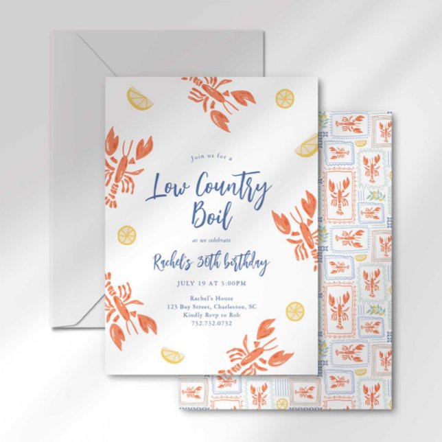 Invitación Hervido de mariscos de Low Country Hornear langost (Subido por el creador)