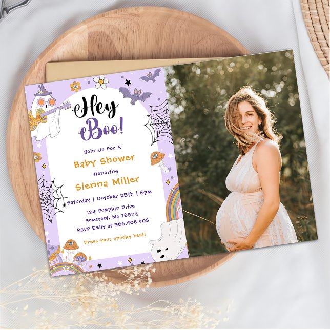 Invitación ¡Hey Boo! Fotomía en Baby Shower de Fantasma de Ha (Subido por el creador)