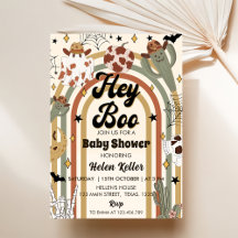 ¡Hey Boo! Groovy Cactus Halloween Baby Shower