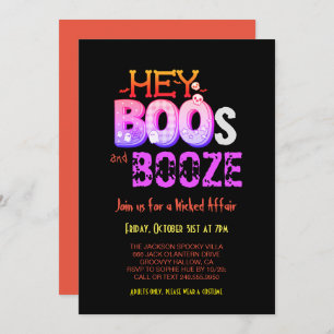 Invitación Hey Boo Spooky Halloween