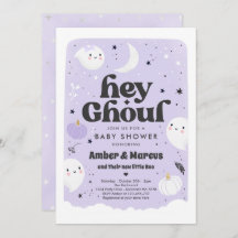 Hey Ghoul Purple Chica Ghost Baby Shower
