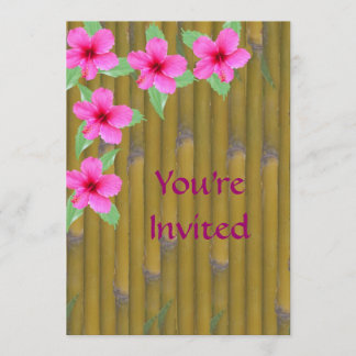 Invitación Hibisco en bambú