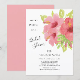 Invitación Hibiscus Floral Bridal Shower