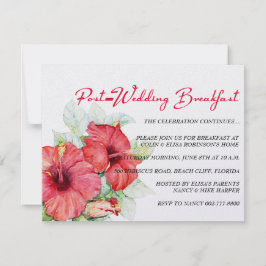 Invitación Hibiscus Flowers Desayuno post-Boda o Brunch