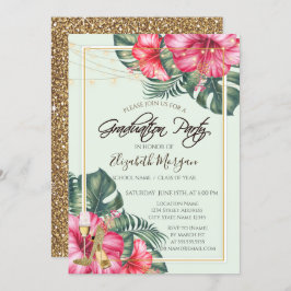 Invitación Hibiscus, Graduación del Purpurina de los talones 