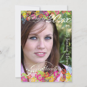 Invitación Hibiscus hawaiano PixDezine, graduaciones de 2011