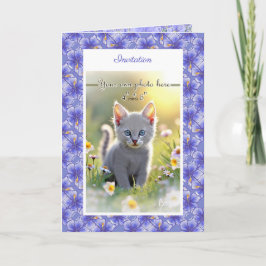 Invitación Hibiscus & lace BLUE