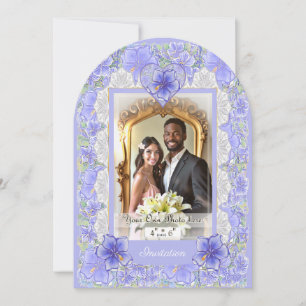 Invitación Hibiscus & lace BLUE