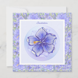 Invitación Hibiscus & lace BLUE