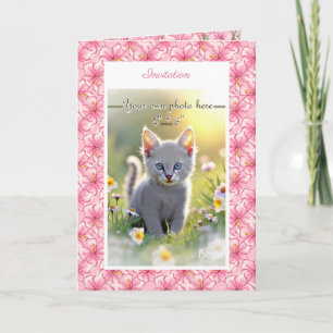 Invitación Hibiscus & lace PINK