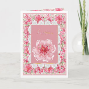 Invitación Hibiscus & lace RED