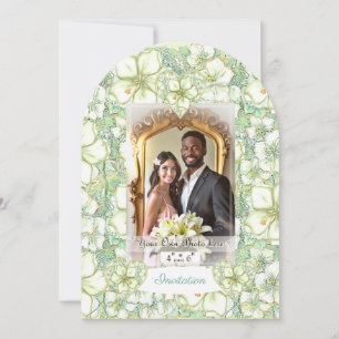 Invitación Hibiscus & lace WHITE