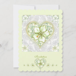 Invitación Hibiscus & lace WHITE