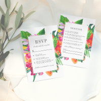 Hibiscus, Plumeria y Palm Funny Wedny RSVP