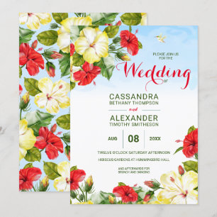 Invitación Hibiscus Tropical Floral
