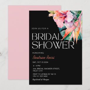 Invitación Hibiscus Tropical Floral Hawaiian Bridal Shower