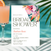 Hibiscus Tropical Floral Hawaiian Bridal Shower
