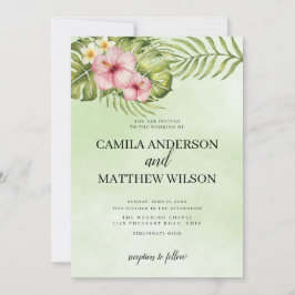 Invitación Hibiscus Y Deja Boda
