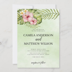 Invitación Hibiscus Y Deja Boda