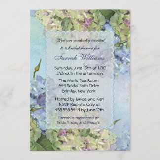 Invitación Hidrangea acuática - Ducha de novia