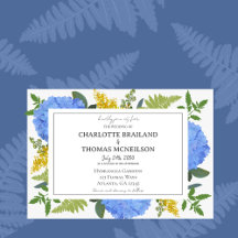 Hidrangea azul Boda artístico floral moderno