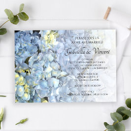 Invitación Hidrangea Azul Boda floral