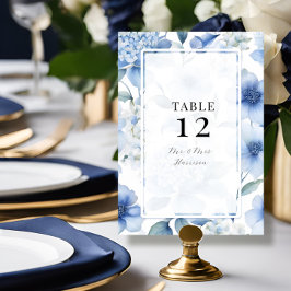 Invitación Hidrangea azul Boda floral de verano de primavera