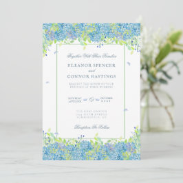 Invitación Hidrangea azul Boda sofisticado