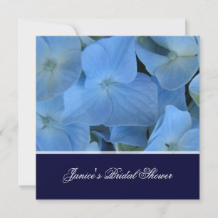 Invitación Hidrangea azul/ducha matrimonial romántica/boda