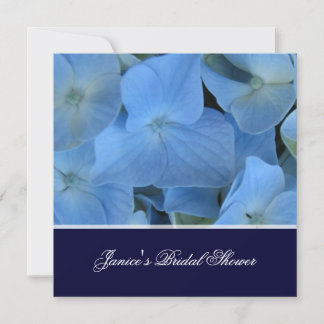 Invitación Hidrangea azul/ducha matrimonial romántica/boda