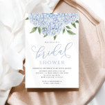 Invitación Hidrangea Azul Flores Caligrafía Ducha Bridal<br><div class="desc">Este hermoso diseño presenta flores de hidrangea azul y su texto personalizado. Utilice el formulario de plantilla para agregar su información.</div>